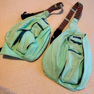 Mommy and Me Kavu bags. Mint green.